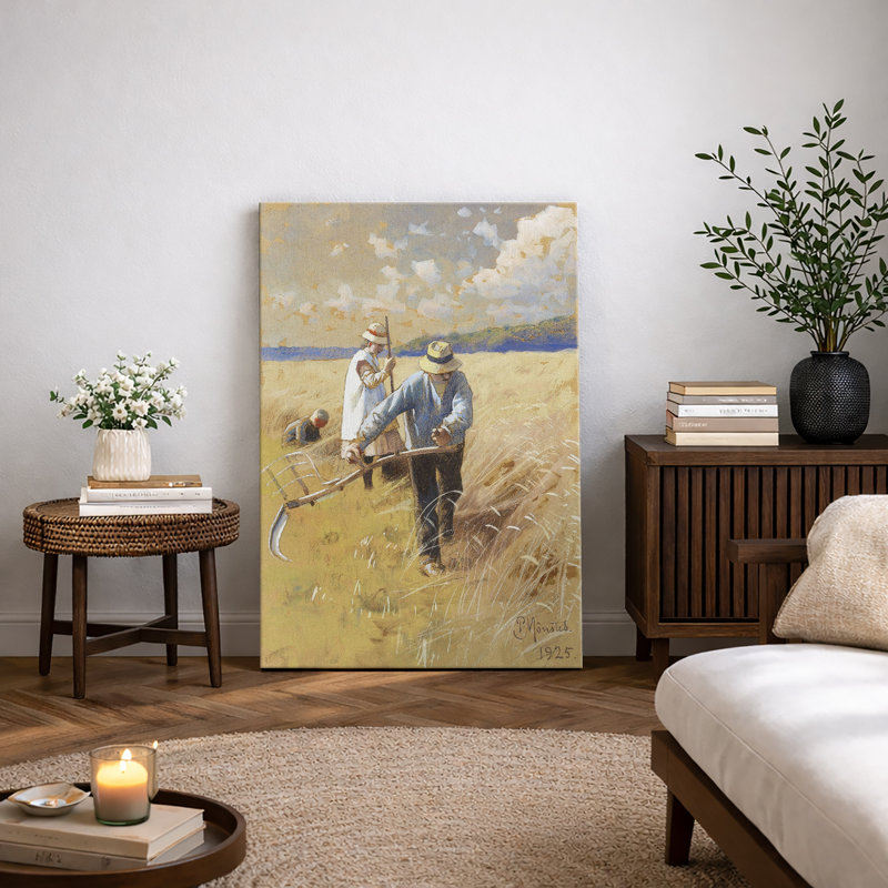 Golden Farm Field Farmers, H 48 po x l 32 po x P 1,5 po, Toile tendue