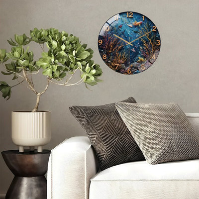 Horloge murale en verre 12 po
