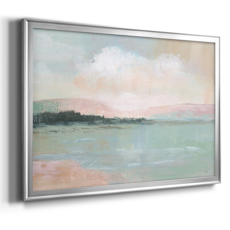 Toile tendue avec châssis Distant Shore_48653, Argent, H 18 po x l 26 po x P 1,5 po
