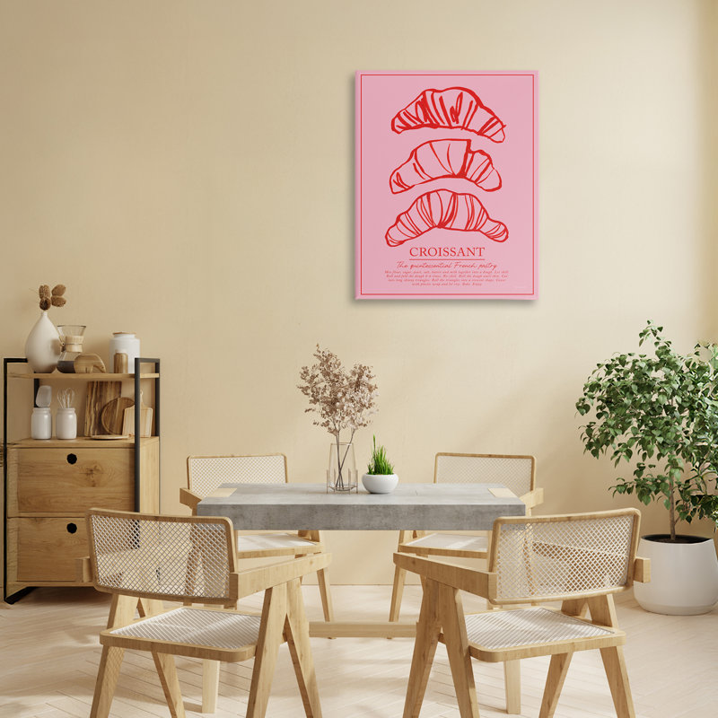 Croissant, déjeuner, pâtisserie, conception par Jenaya Jackson, H 20 po x l 16 po