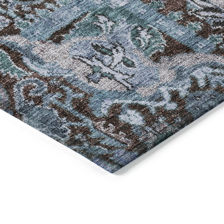 Machine Washable Indoor/Outdoor Chayden ACN1101 Chocolate Rug