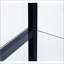 Vitrine à 3 tablettes en verre noir