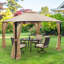 Dessus de remplacement de pavillon de jardin 10 x 12 pieds avec évent et trous de drainage-104470443