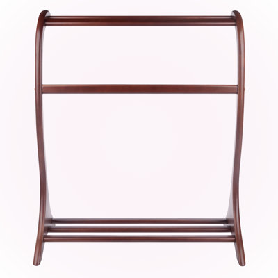 Ilana Walnut Wood Blanket Rack