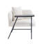 Méridienne moderne avec coussin de dossier et table d'appoint-1282774701