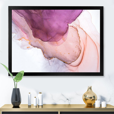 Marbre turquoise et rose marbré, art mural moderne sur toile