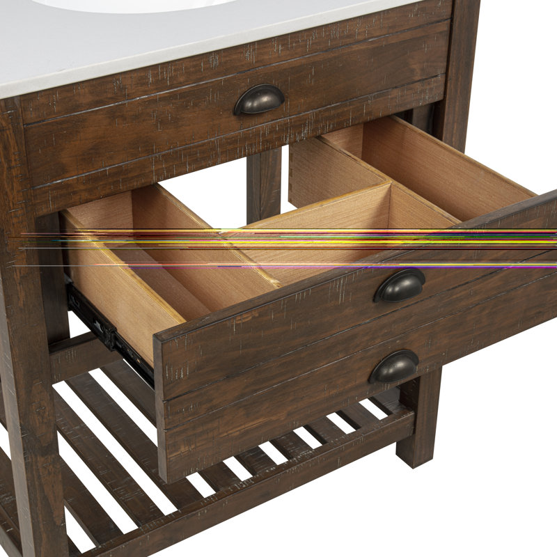 30'' Single Bathroom Vanity with Marble Top