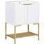 Meuble-lavabo blanc avec tablette Buldan
