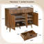 Buffet et armoire de salle à manger moderne, table de buffet moderne, crédence de rangement pour salle à manger, armoire de rangement de 43,3 po x 15,8 po x 34,7 po