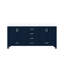 Navy Blue Double Bath Vanity  - Marble Top  Soft Close Doors Long-lasting Durability 72 In. 22 Cultured Countertop Extra Storage Room