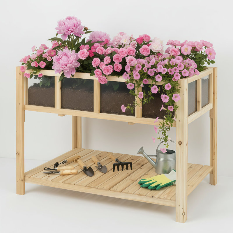 Behn Wooden Raised Garden Bed, 30.7'' H x 39.8'' W x 23.2'' D