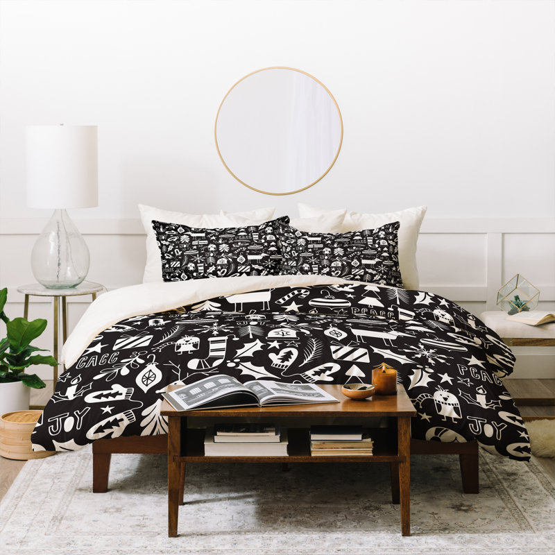 Ensemble de housse de couette, Housse de couette pour grand lit et 2 taies décor