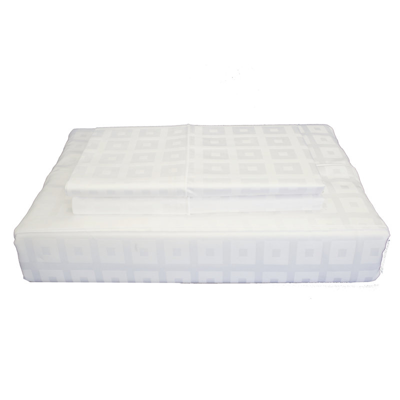 Ensemble de draps 100% coton de qualité égyptienne 400 fils Bliss, Blanc, Simple