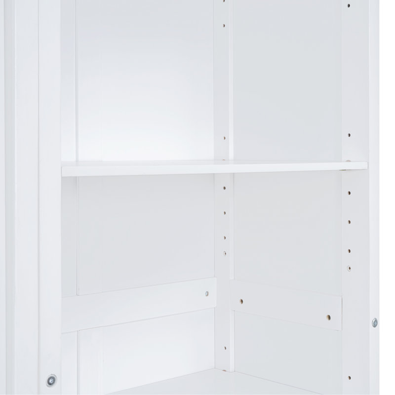 Lit escamotable mural avec tablettes Murphy, Blanc, Grand lit