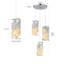 Luminaire suspendu moderne à grappe rectangulaire Dazay-926916581-898475794