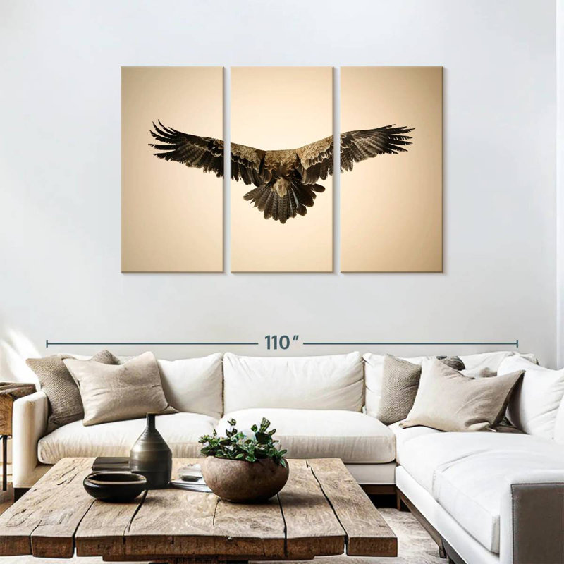 Brampt Soaring Tawny Eagle, 48" H x 74" W