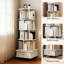 Bibliothèque rotative à 5 niveaux, bibliothèque rotative à 360 ° avec roulettes et tiroir, peu encombrante, petite bibliothèque rotative pour chambre à coucher, salon, maison, bureau-1284475538