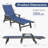 All-Weather HDPE & PVC-coated polyester Patio Chaise Lounge Chair with Arms, 5-Position Adjustable Backrest, Wheels & Built-In Cup Holder-690926506