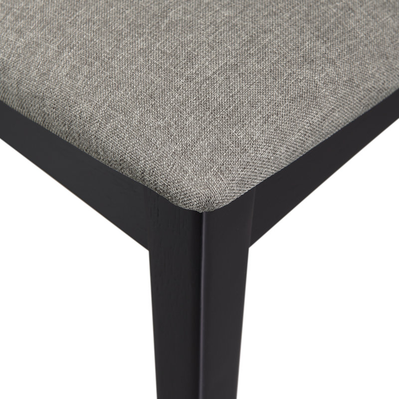 Chaise d'appoint à dossier ouvert en lin Brynulf, Noir