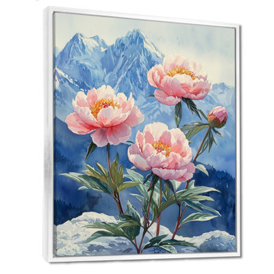 Peonies On Mountain Cliffs Edge I - Peonies Canvas Prints