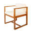 Chaises de salle à manger de patio (de 2) - Pour un confort d'assise optimal, un dossier exceptionnel, un coussin de siège en mousse épaisse, une structure en bois et un revêtement beige, une méthode d'installation facile. 2 pièces.-47444514