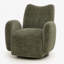 Fauteuil d'appoint pivotant à 360 °, fauteuil rembourré en chenille de 32,48 po de large avec dossier amovible-129241837