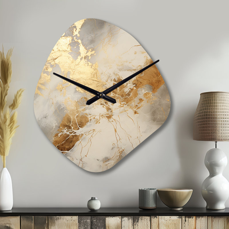Horloge murale asymétrique en métal Gatica, Petit