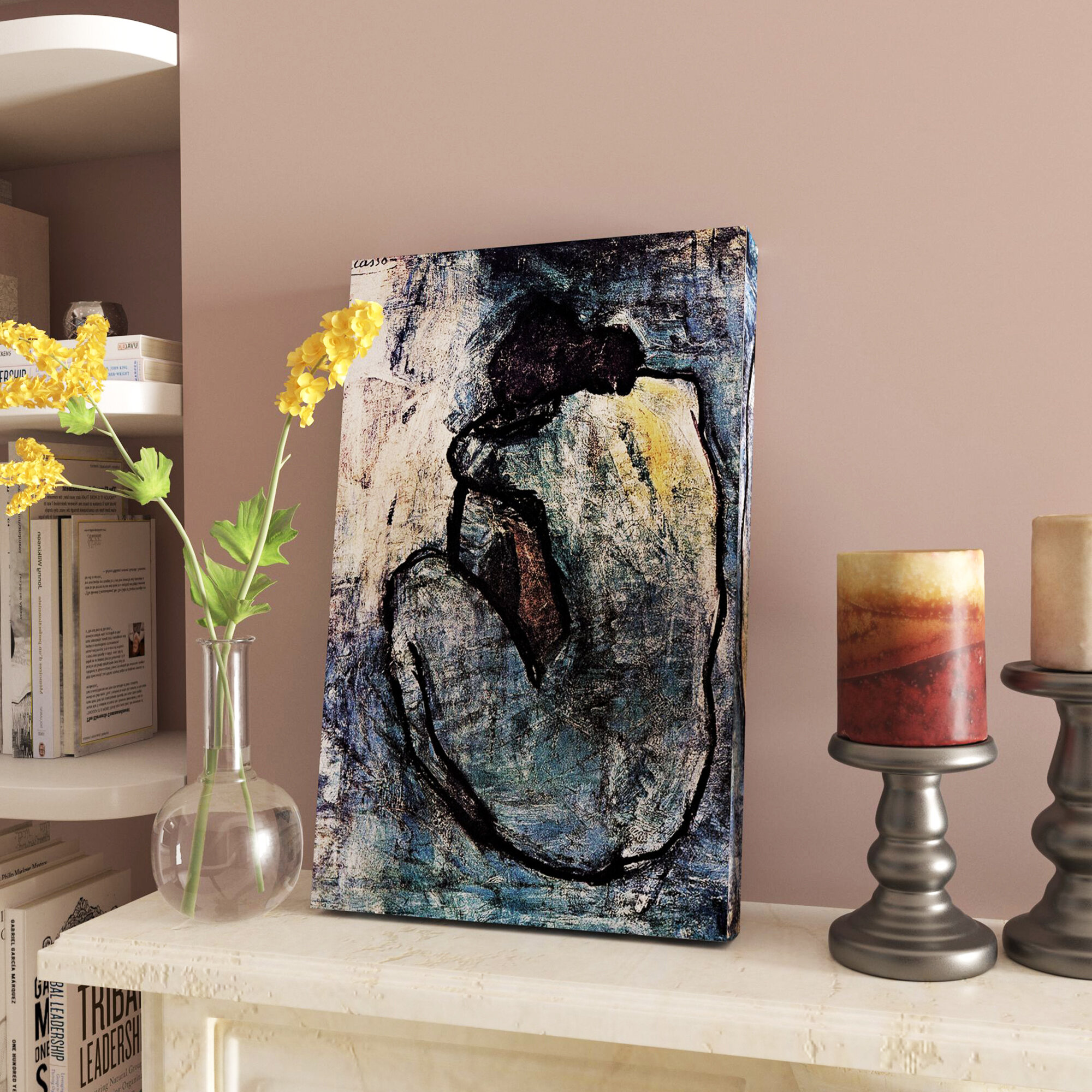 Vault W Artwork Blue Nude Oil Painting Print on Canvas Reviews