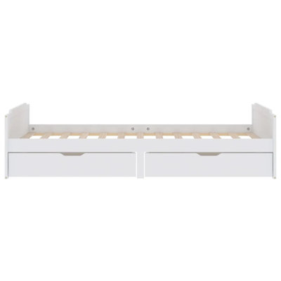 Addonis European Single (90 x 200 cm) Solid Wood Drawers Bed