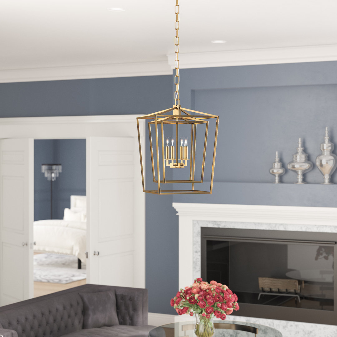 Edythe 4 - Light Lantern Geometric Pendant Etta Avenue™ 
