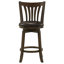 Chaise de bar pivotante en bois