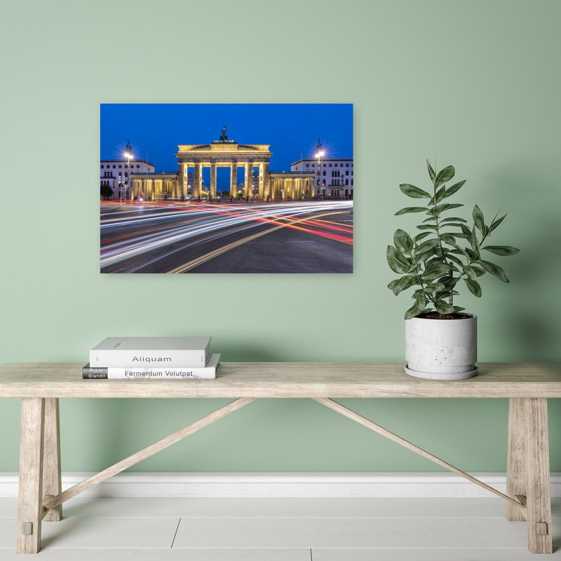 Porte de Brandebourg, impression d'art mural abstrait contemporain, H 16 po x l 24 po