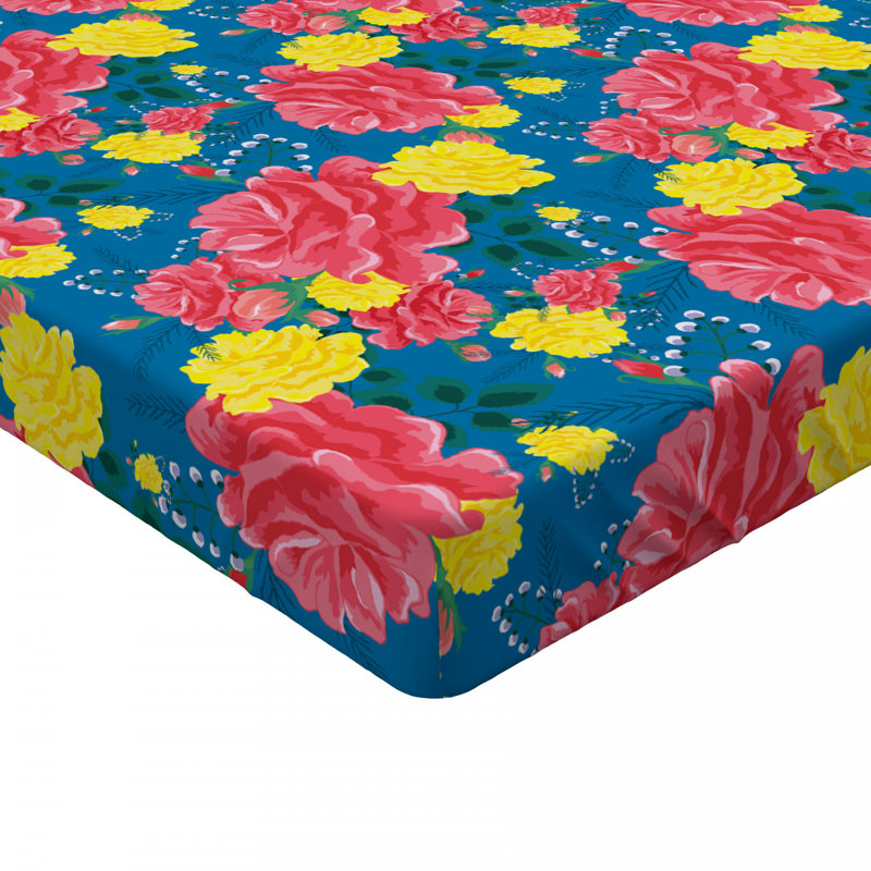 Microfiber Floral Fitted Sheet, Twin XL Fitted Sheet