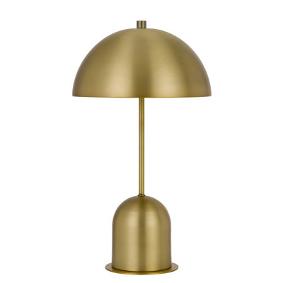 Grey 20 Inch Metal Accent Table Lamp With Dome Shade