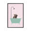 Hippopotame dans une baignoire, art encadré-49839968-49839971