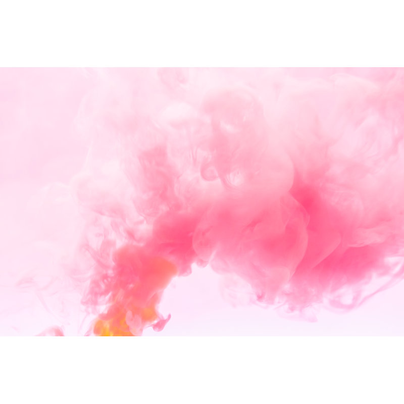 Pink Smoke Abstract Background - Wrapped Canvas Print, 30cm H x 46cm W x 3.8cm D