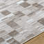 Brown Modern Rug, Chequered Easy to Clean Rug For Living, Dining Room, Bedroom, Kitchen-247829650