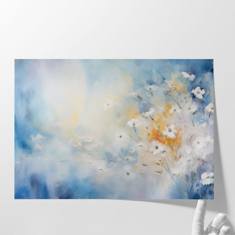 Fleurs abstraites | Misty Blooms 3, Papier semi-lustré, H 8 po x l 12 po x P 0,02 po