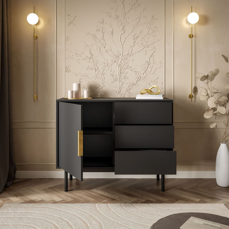 104cm Sideboard, Black