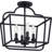 Blanche 4-Light Matte Black Semi-Flush Mount Light