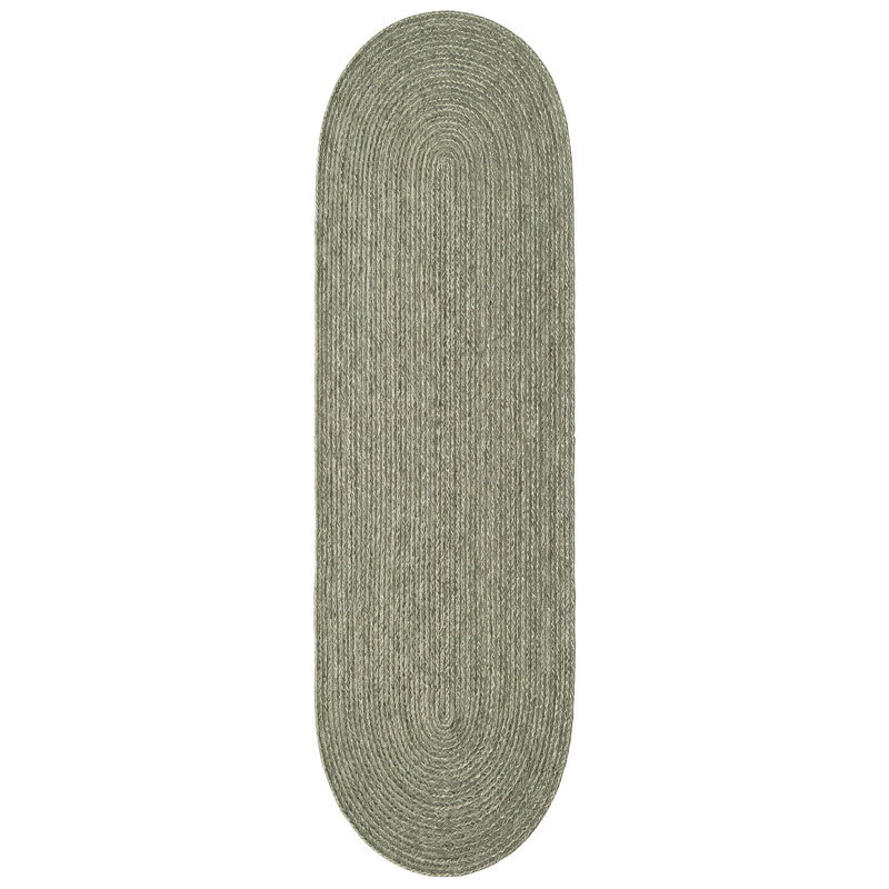 Tapis d'intérieur réversible 100% laine Madison, Tanné, Rond 5 pi 6 po