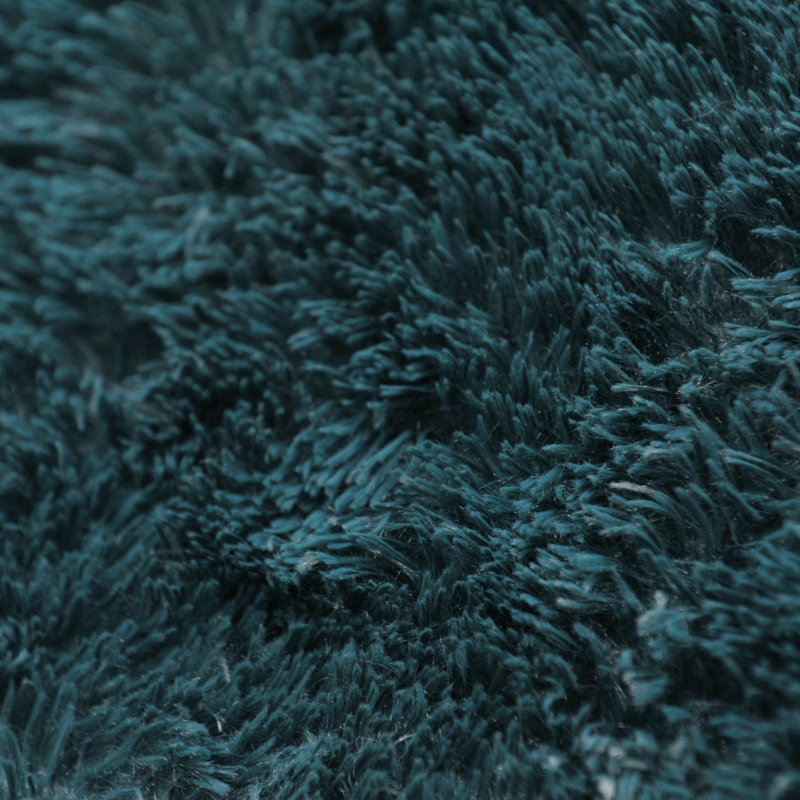 Shaggy Throw with 2 Pillow Covers, 60" W x 80" L, Teal
