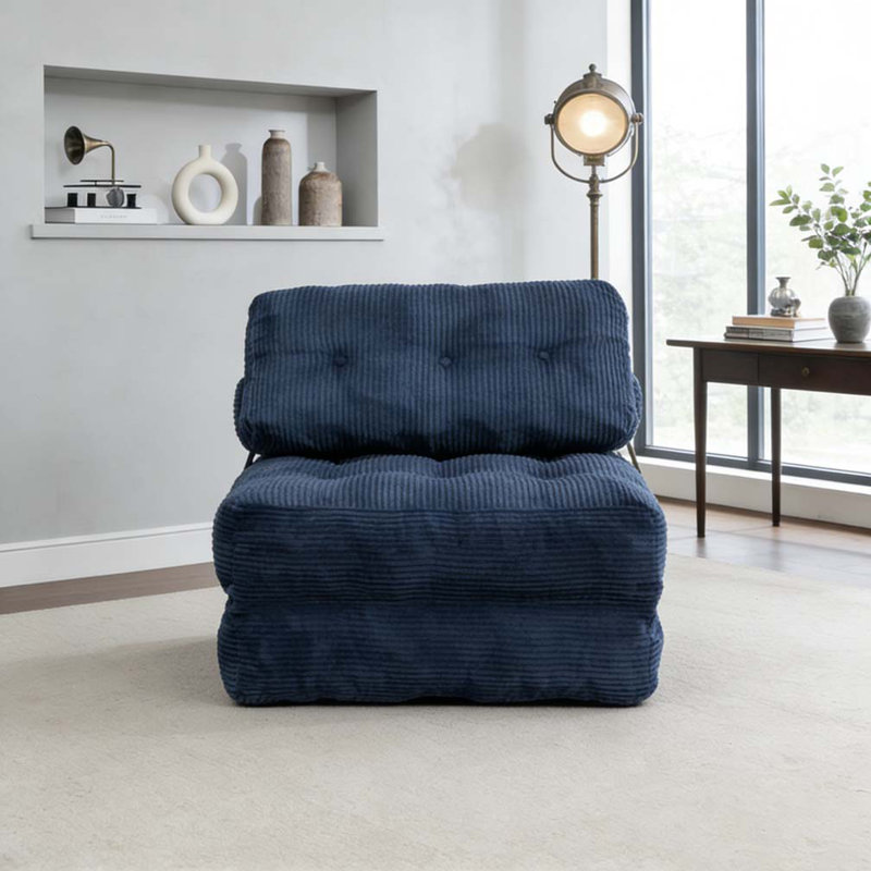 Chaise de canapé pliante, Bleu très foncé