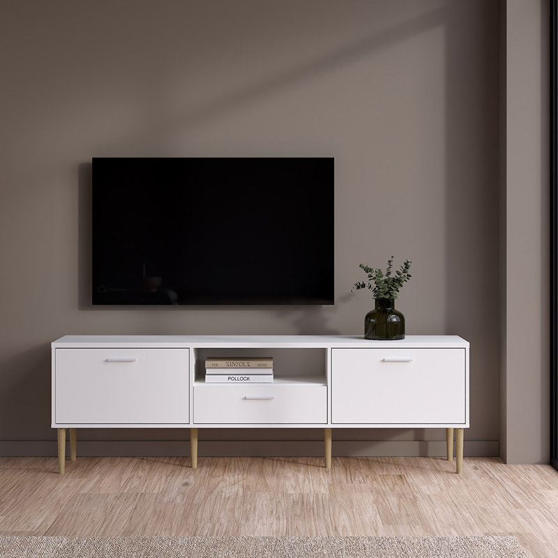 Naashom TV Stand for TVs up to 78", White