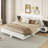 Floating Style Bed With Bedside Tables And Lighted Headboard-1758672861-1758672858