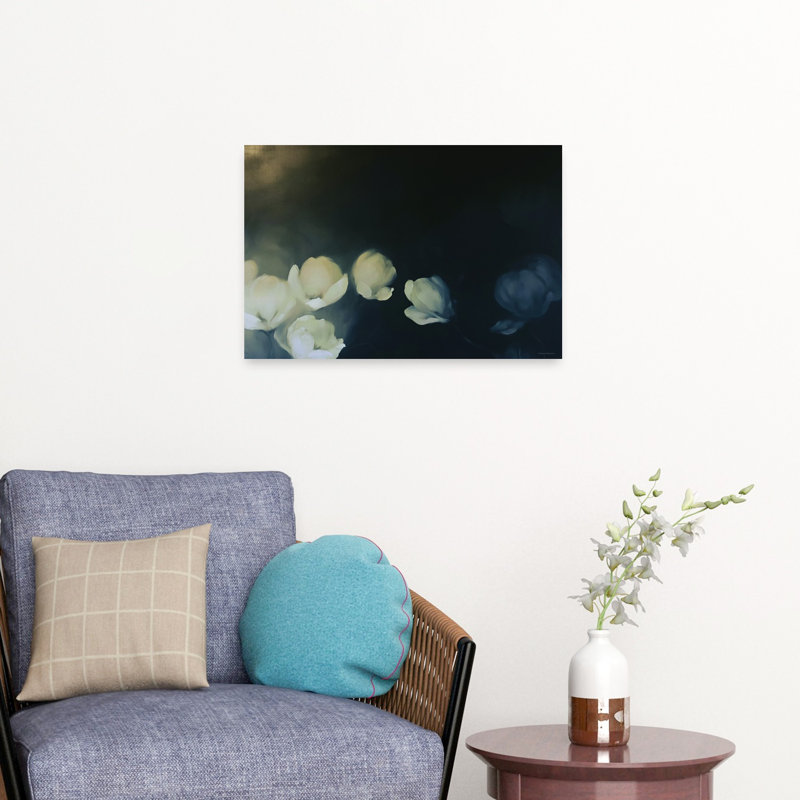 Shadowed Blooms II Abstract Contemporary Nature Wall Art Print 1 Piece Wrapped Canvas Wall Art, 40.64cm H x 60.96cm W