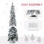 Arbre de Noël artificiel de 4 pi avec 4 branches, 225 branches floquées par la neige, 100 lumières DEL blanches ou colorées, forme Downswept-1089784039