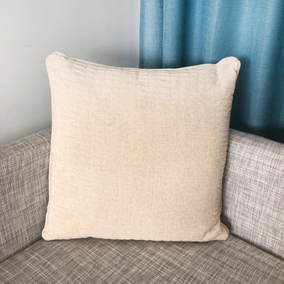 Embroidered Feather Throw Pillow