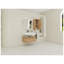 Meuble-lavabo mural 30 po avec lavabo en résine imitation chêne-129890691