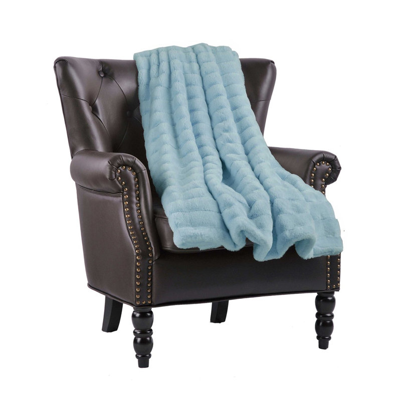 Jeté en sherpa BLANKETS, Bleu Ashley
